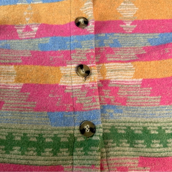 Colorful Patterned Button-Up Jacket size medium - Picture 2 of 10